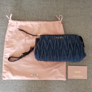 Miu Miu Denim Pouch